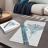 Kahui Whetu Paua shell Kowhaiwhai Taniko Personalised Puzzle Manta Ray Shark-Turtle Maori Tribal Style
