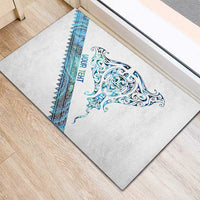 Kahui Whetu Paua shell Kowhaiwhai Taniko Personalised Rubber Doormat Manta Ray Shark-Turtle Maori Tribal Style LT9 - Polynesian Pride