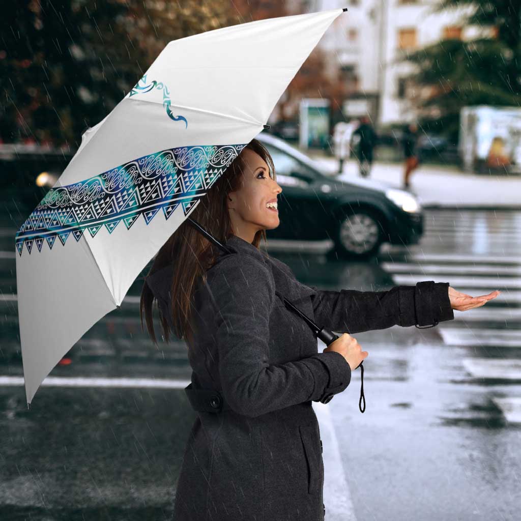 Kahui Whetu Paua shell Kowhaiwhai Taniko Personalised Umbrella Manta Ray Shark-Turtle Maori Tribal Style