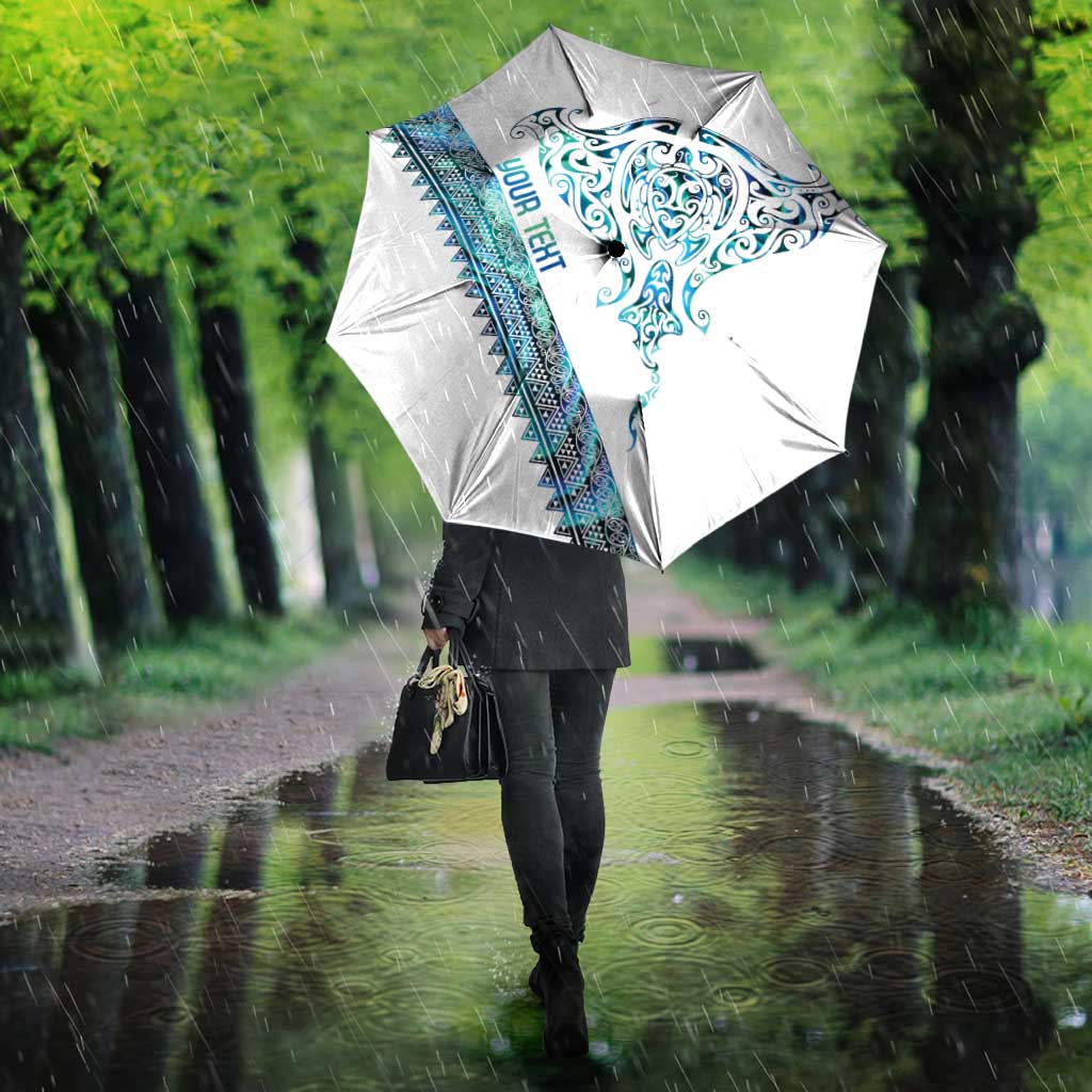 Kahui Whetu Paua shell Kowhaiwhai Taniko Personalised Umbrella Manta Ray Shark-Turtle Maori Tribal Style