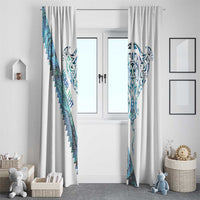 Kahui Whetu Paua shell Kowhaiwhai Taniko Personalised Window Curtain Manta Ray Shark-Turtle Maori Tribal Style LT9 - Polynesian Pride