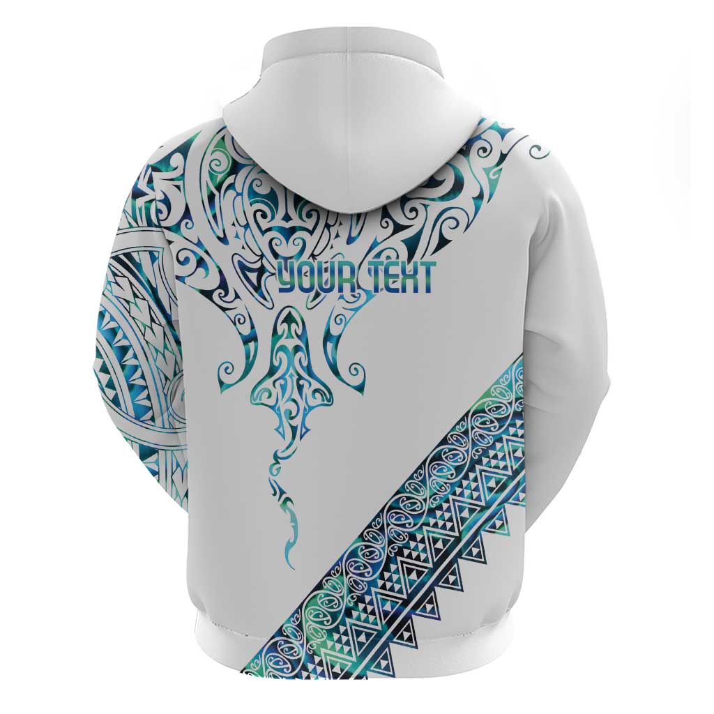 Kahui Whetu Paua shell Kowhaiwhai Taniko Personalised Zip Hoodie Manta Ray Shark-Turtle Maori Tribal Style LT9 - Polynesian Pride