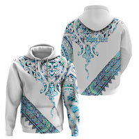 Kahui Whetu Paua shell Kowhaiwhai Taniko Personalised Zip Hoodie Manta Ray Shark-Turtle Maori Tribal Style LT9 - Polynesian Pride