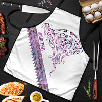 Mawhero Paua shell Kowhaiwhai Taniko Personalised Apron Manta Ray Shark-Turtle Maori Tribal Style LT9 Pink - Polynesian Pride