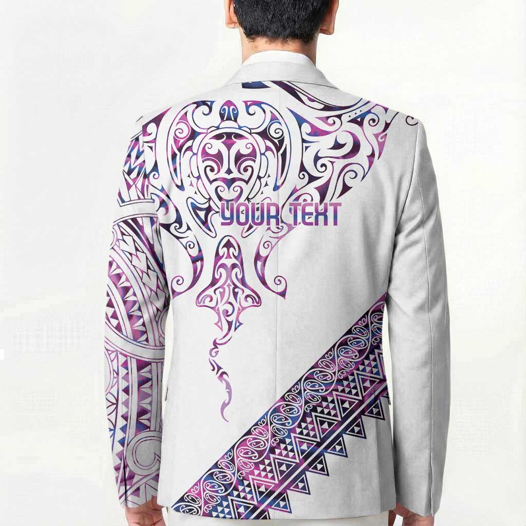 Mawhero Paua shell Kowhaiwhai Taniko Personalised Blazer Manta Ray Shark-Turtle Maori Tribal Style