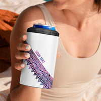 Mawhero Paua shell Kowhaiwhai Taniko Personalised 4 in 1 Can Cooler Tumbler Manta Ray Shark-Turtle Maori Tribal Style