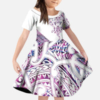 Mawhero Paua shell Kowhaiwhai Taniko Personalised Family Matching Tank Maxi Dress and Hawaiian Shirt Manta Ray Shark-Turtle Maori Tribal Style