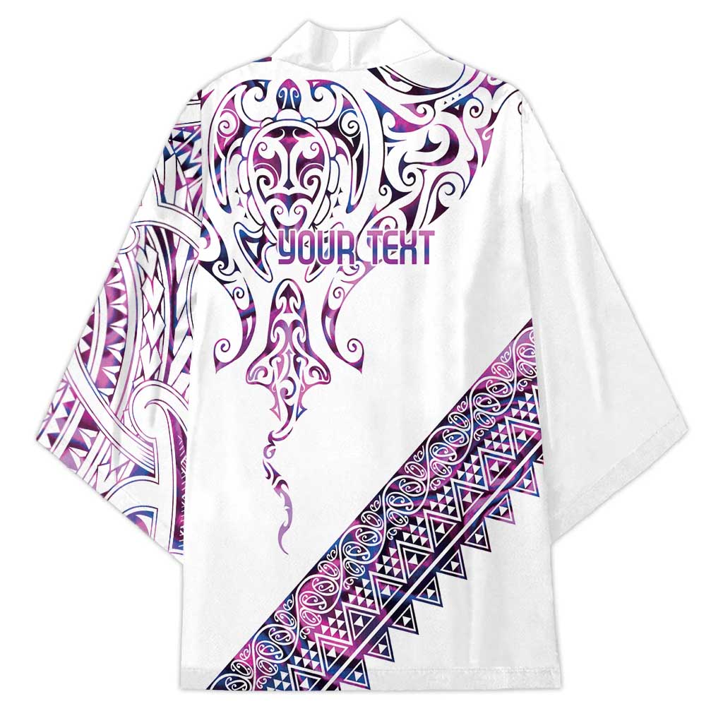 Mawhero Paua shell Kowhaiwhai Taniko Personalised Kimono Manta Ray Shark-Turtle Maori Tribal Style LT9 - Polynesian Pride