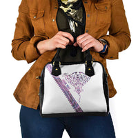 Mawhero Paua shell Kowhaiwhai Taniko Personalised Shoulder Handbag Manta Ray Shark-Turtle Maori Tribal Style LT9 - Polynesian Pride
