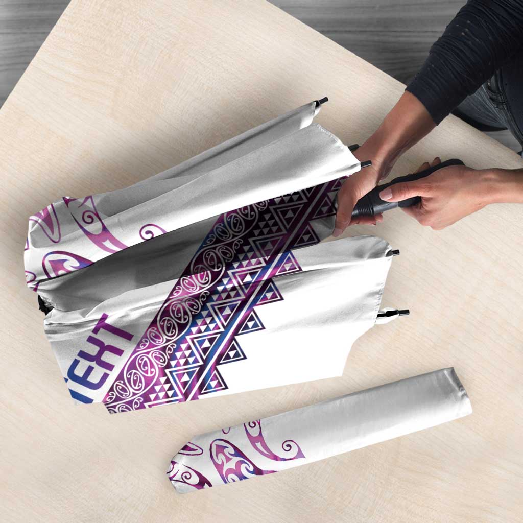 Mawhero Paua shell Kowhaiwhai Taniko Personalised Umbrella Manta Ray Shark-Turtle Maori Tribal Style