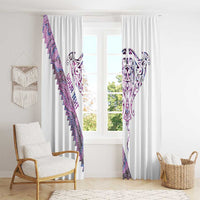 Mawhero Paua shell Kowhaiwhai Taniko Personalised Window Curtain Manta Ray Shark-Turtle Maori Tribal Style LT9 - Polynesian Pride