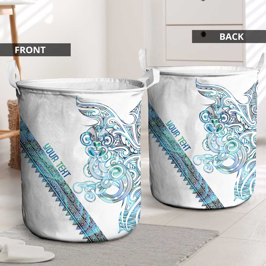 Kahui Whetu Paua shell Kowhaiwhai Taniko Personalised Laundry Basket Taniwha Maori Tribal Style LT9 - Polynesian Pride