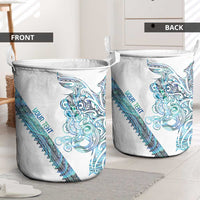 Kahui Whetu Paua shell Kowhaiwhai Taniko Personalised Laundry Basket Taniwha Maori Tribal Style LT9 - Polynesian Pride