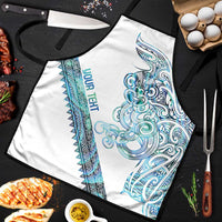 Kahui Whetu Paua shell Kowhaiwhai Taniko Personalised Apron Taniwha Maori Tribal Style LT9 Blue - Polynesian Pride