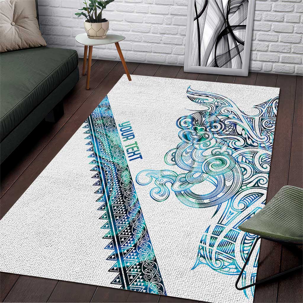 Kahui Whetu Paua shell Kowhaiwhai Taniko Personalised Area Rug Taniwha Maori Tribal Style