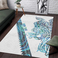 Kahui Whetu Paua shell Kowhaiwhai Taniko Personalised Area Rug Taniwha Maori Tribal Style