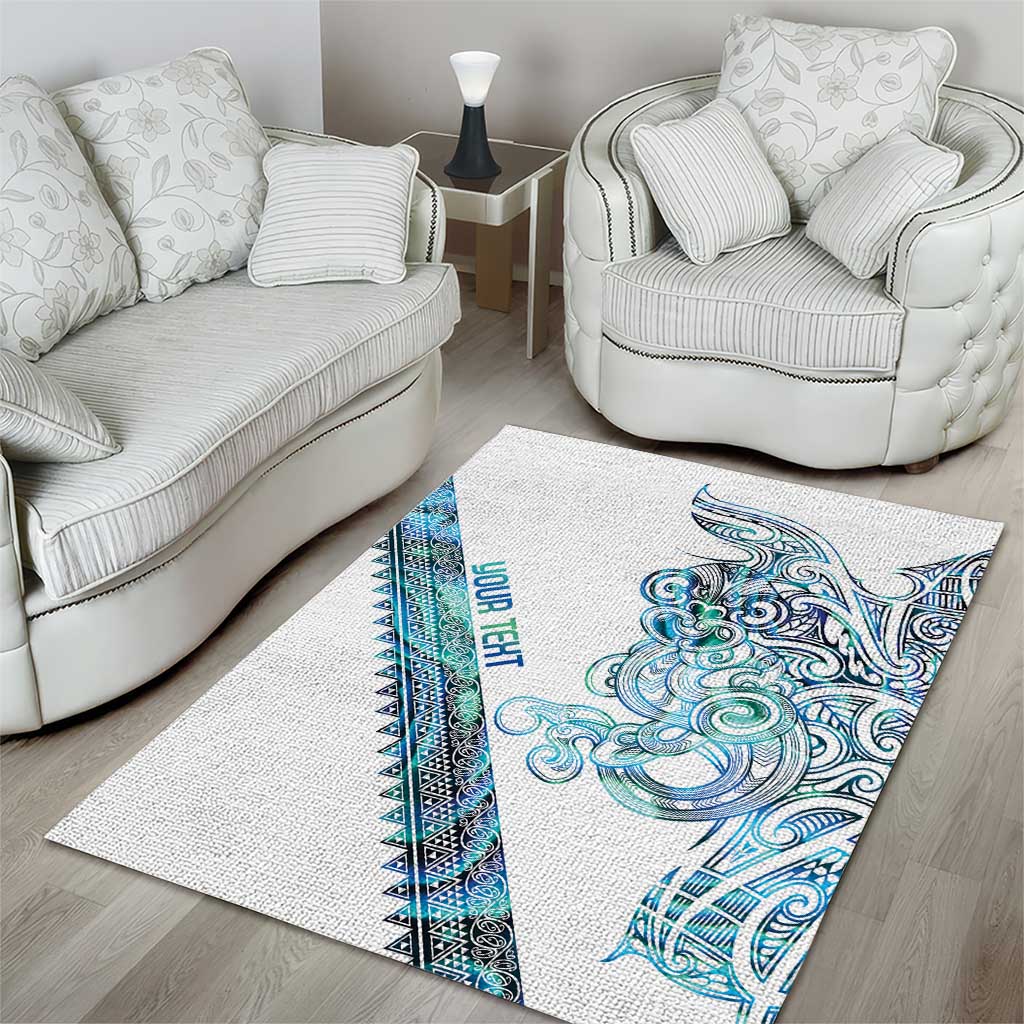Kahui Whetu Paua shell Kowhaiwhai Taniko Personalised Area Rug Taniwha Maori Tribal Style