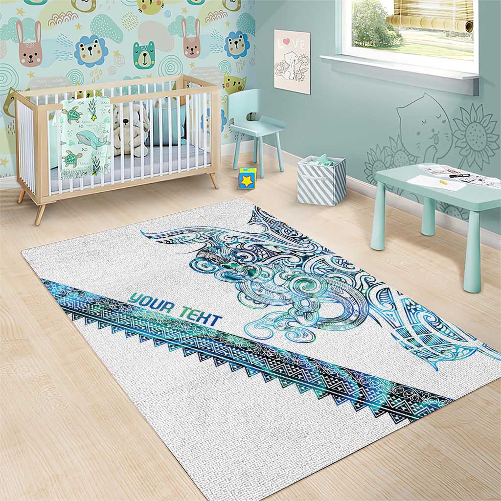 Kahui Whetu Paua shell Kowhaiwhai Taniko Personalised Area Rug Taniwha Maori Tribal Style