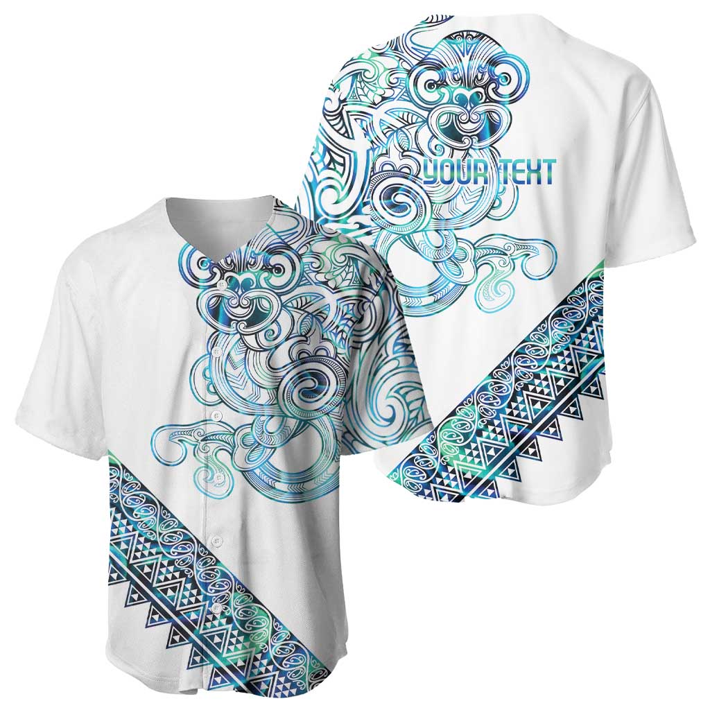 Kahui Whetu Paua shell Kowhaiwhai Taniko Personalised Baseball Jersey Taniwha Maori Tribal Style LT9 - Polynesian Pride