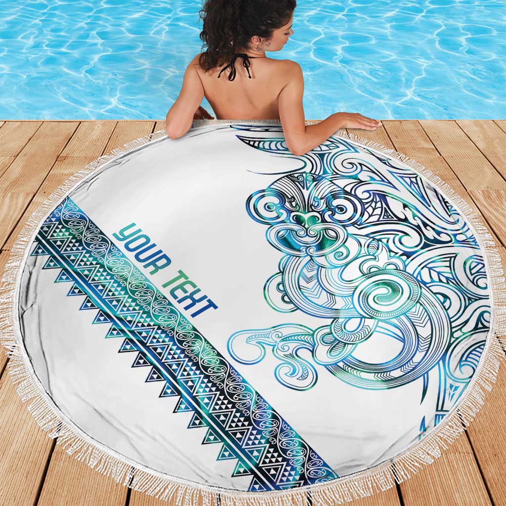Kahui Whetu Paua shell Kowhaiwhai Taniko Personalised Beach Blanket Taniwha Maori Tribal Style LT9 - Polynesian Pride