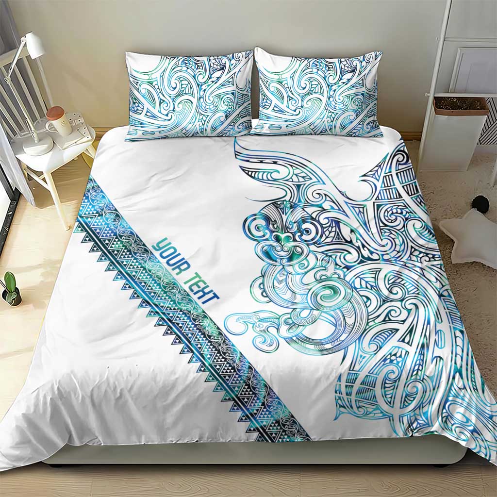 Kahui Whetu Paua shell Kowhaiwhai Taniko Personalised Bedding Set Taniwha Maori Tribal Style LT9 - Polynesian Pride