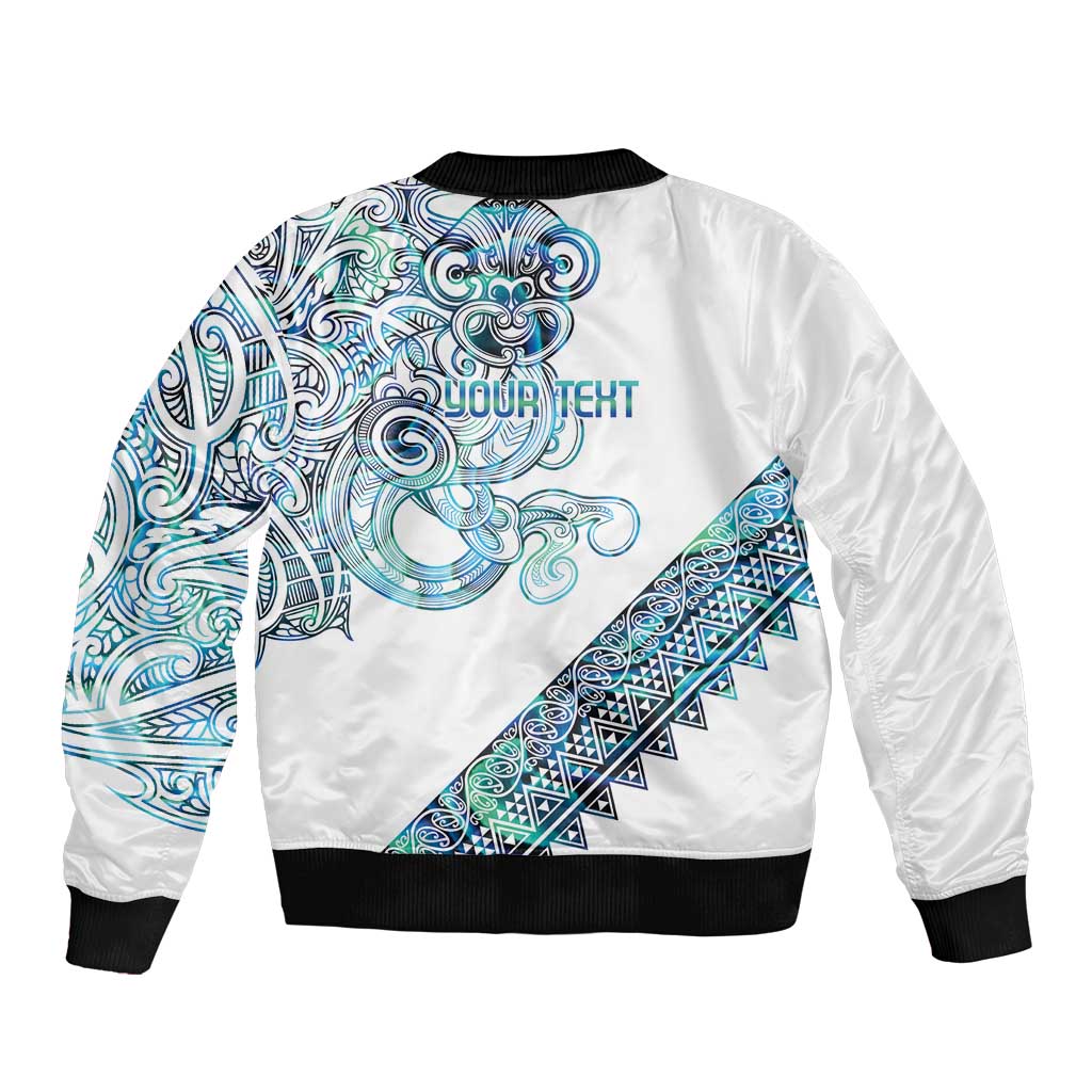 Kahui Whetu Paua shell Kowhaiwhai Taniko Personalised Bomber Jacket Taniwha Maori Tribal Style LT9 - Polynesian Pride