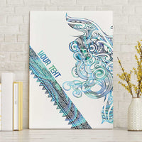 Kahui Whetu Paua shell Kowhaiwhai Taniko Personalised Canvas Wall Art Taniwha Maori Tribal Style LT9 Without Frame Blue - Polynesian Pride