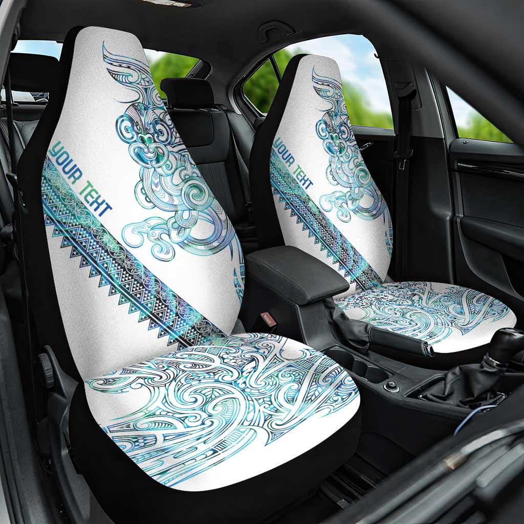 Kahui Whetu Paua shell Kowhaiwhai Taniko Personalised Car Seat Cover Taniwha Maori Tribal Style LT9 One Size Blue - Polynesian Pride