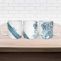 Kahui Whetu Paua shell Kowhaiwhai Taniko Personalised Ceramic Mug Taniwha Maori Tribal Style LT9 - Polynesian Pride