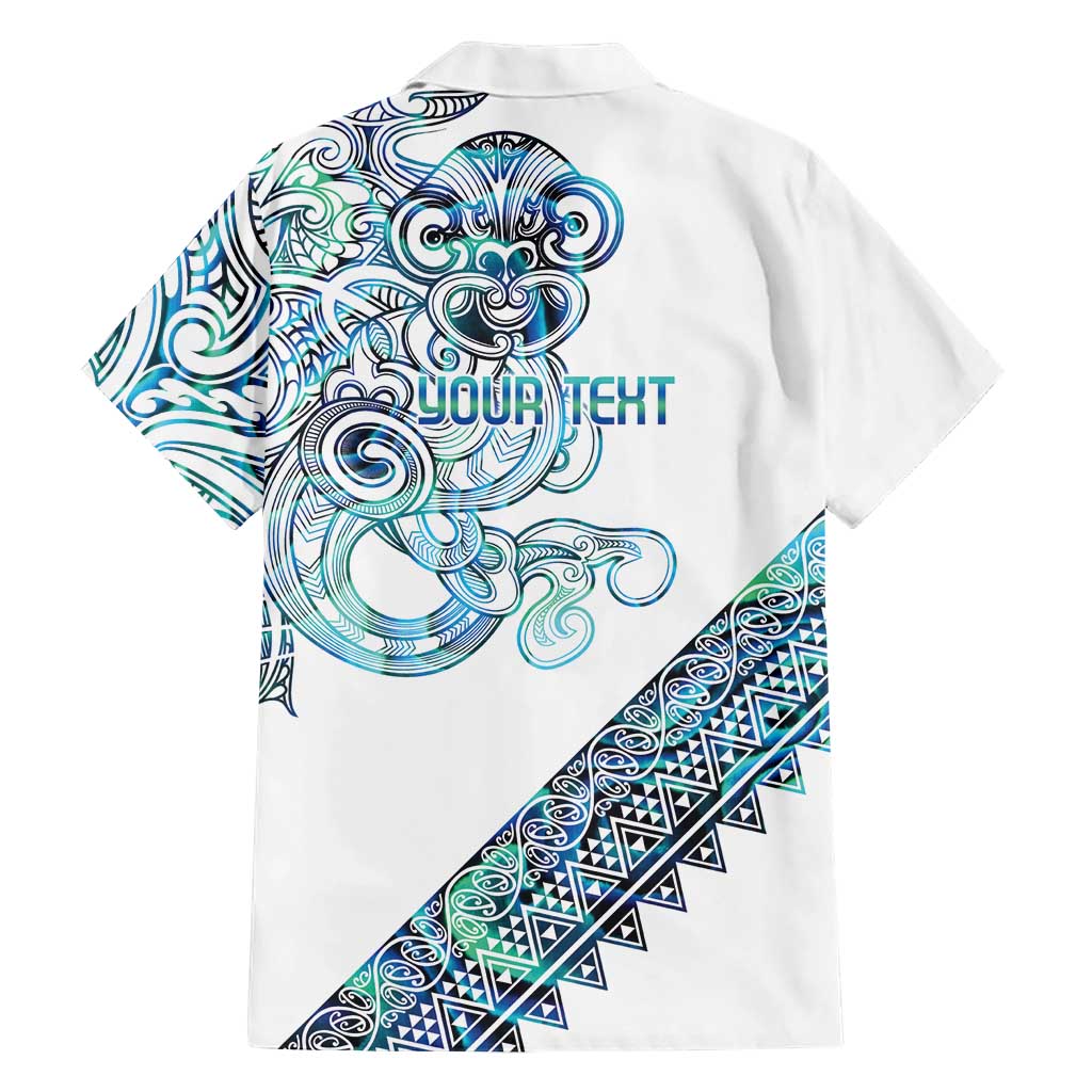 Kahui Whetu Paua shell Kowhaiwhai Taniko Personalised Family Matching Tank Maxi Dress and Hawaiian Shirt Taniwha Maori Tribal Style