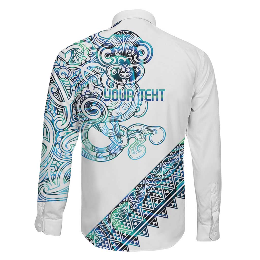 Kahui Whetu Paua shell Kowhaiwhai Taniko Personalised Family Matching Tank Maxi Dress and Hawaiian Shirt Taniwha Maori Tribal Style