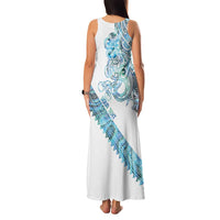 Kahui Whetu Paua shell Kowhaiwhai Taniko Personalised Family Matching Tank Maxi Dress and Hawaiian Shirt Taniwha Maori Tribal Style