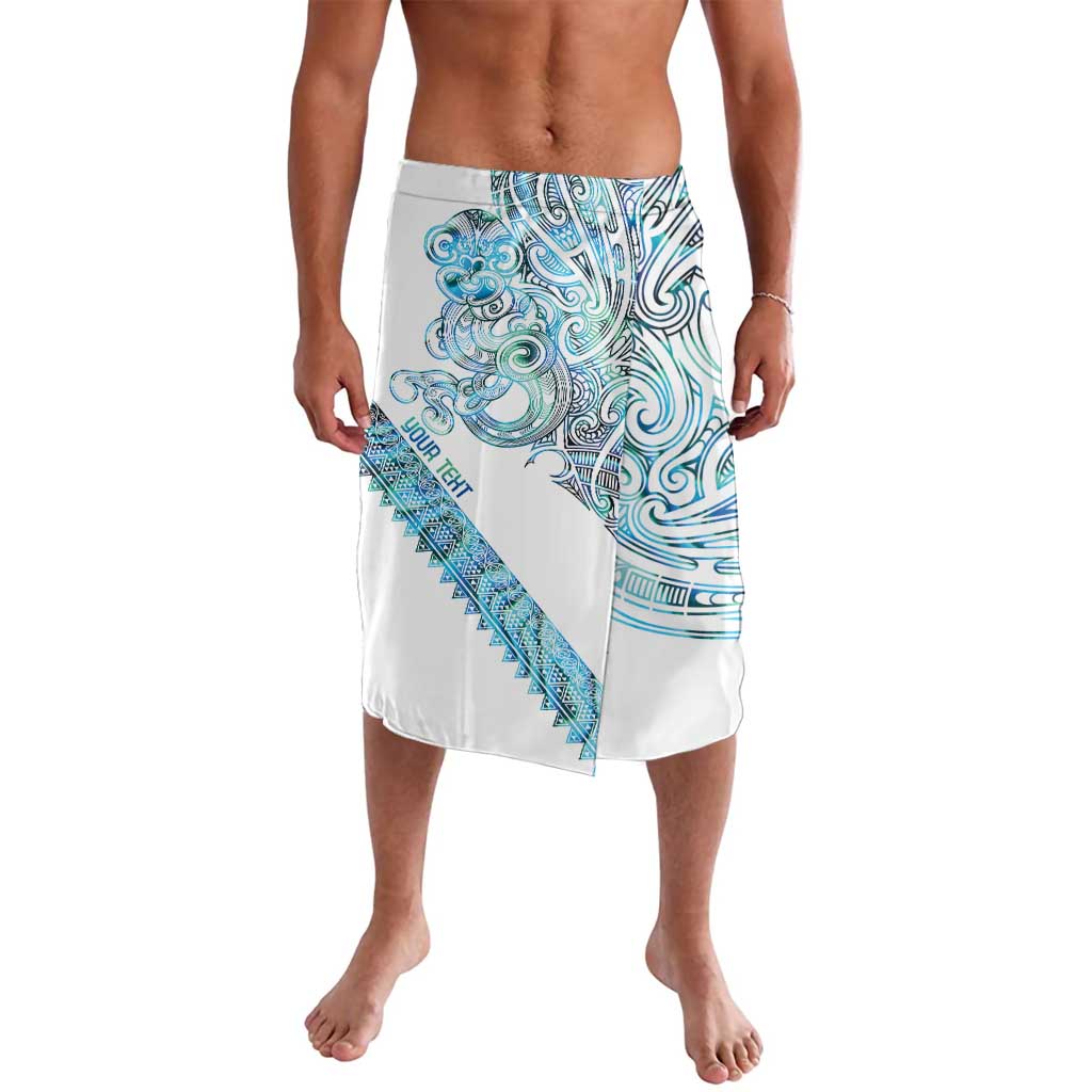 Kahui Whetu Paua shell Kowhaiwhai Taniko Personalised Lavalava Taniwha Maori Tribal Style LT9 Blue - Polynesian Pride
