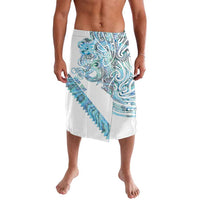 Kahui Whetu Paua shell Kowhaiwhai Taniko Personalised Lavalava Taniwha Maori Tribal Style LT9 Blue - Polynesian Pride