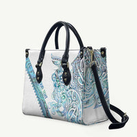 Kahui Whetu Paua shell Kowhaiwhai Taniko Personalised Leather Bag Taniwha Maori Tribal Style