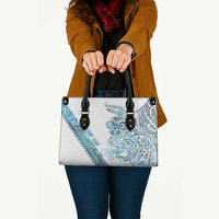 Kahui Whetu Paua shell Kowhaiwhai Taniko Personalised Leather Bag Taniwha Maori Tribal Style