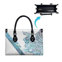 Kahui Whetu Paua shell Kowhaiwhai Taniko Personalised Leather Bag Taniwha Maori Tribal Style