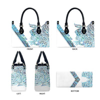 Kahui Whetu Paua shell Kowhaiwhai Taniko Personalised Leather Bag Taniwha Maori Tribal Style
