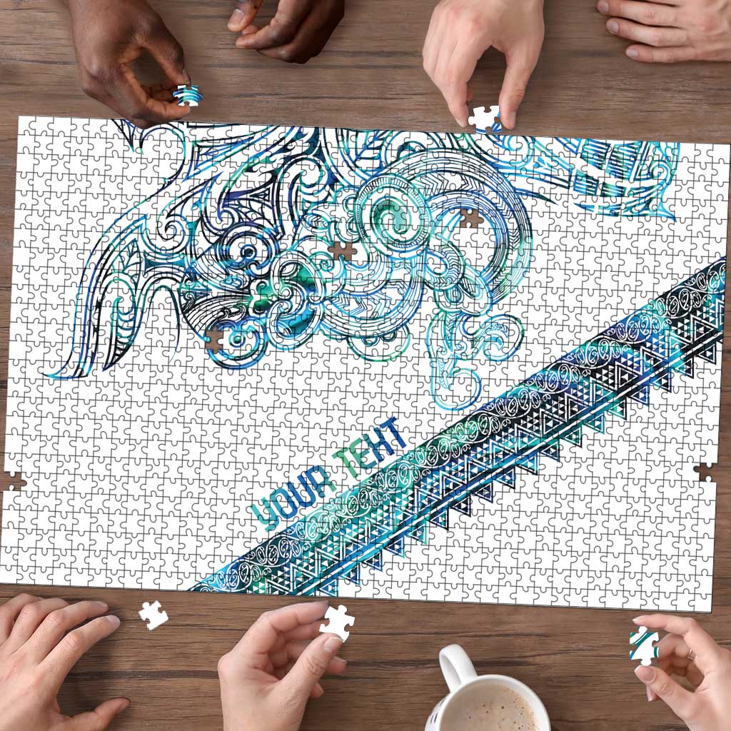Kahui Whetu Paua shell Kowhaiwhai Taniko Personalised Puzzle Taniwha Maori Tribal Style LT9 - Polynesian Pride