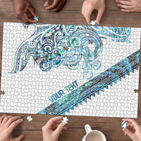 Kahui Whetu Paua shell Kowhaiwhai Taniko Personalised Puzzle Taniwha Maori Tribal Style LT9 - Polynesian Pride