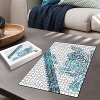 Kahui Whetu Paua shell Kowhaiwhai Taniko Personalised Puzzle Taniwha Maori Tribal Style LT9 - Polynesian Pride