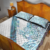 Kahui Whetu Paua shell Kowhaiwhai Taniko Personalised Quilt Bed Set Taniwha Maori Tribal Style