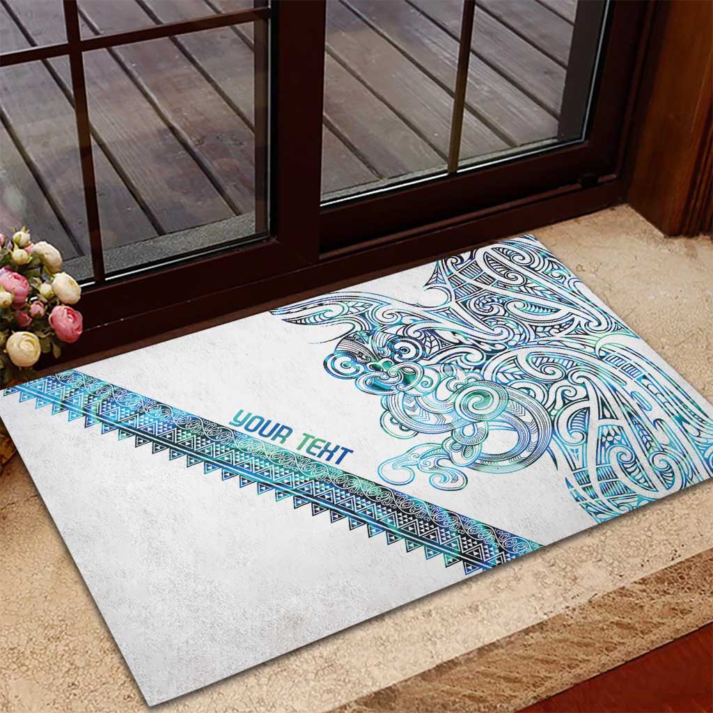 Kahui Whetu Paua shell Kowhaiwhai Taniko Personalised Rubber Doormat Taniwha Maori Tribal Style