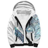 Kahui Whetu Paua shell Kowhaiwhai Taniko Personalised Sherpa Hoodie Taniwha Maori Tribal Style