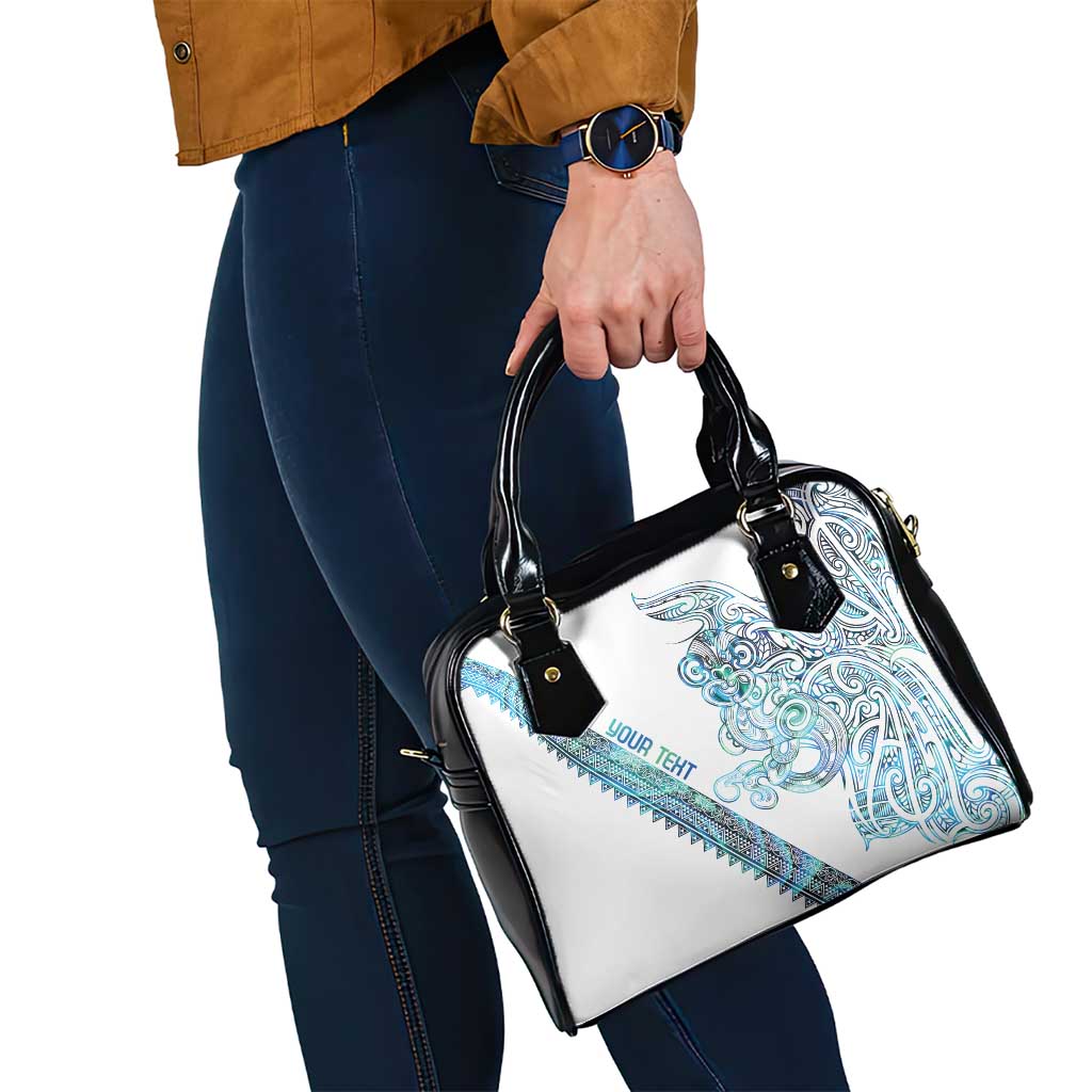 Kahui Whetu Paua shell Kowhaiwhai Taniko Personalised Shoulder Handbag Taniwha Maori Tribal Style