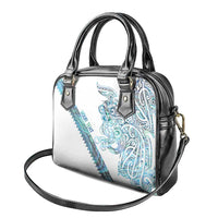 Kahui Whetu Paua shell Kowhaiwhai Taniko Personalised Shoulder Handbag Taniwha Maori Tribal Style