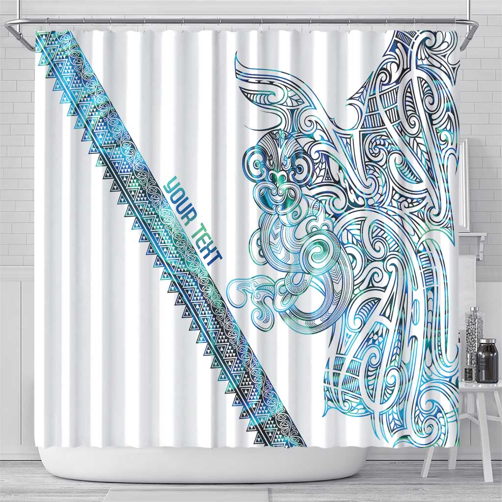 Kahui Whetu Paua shell Kowhaiwhai Taniko Personalised Shower Curtain Taniwha Maori Tribal Style LT9 - Polynesian Pride