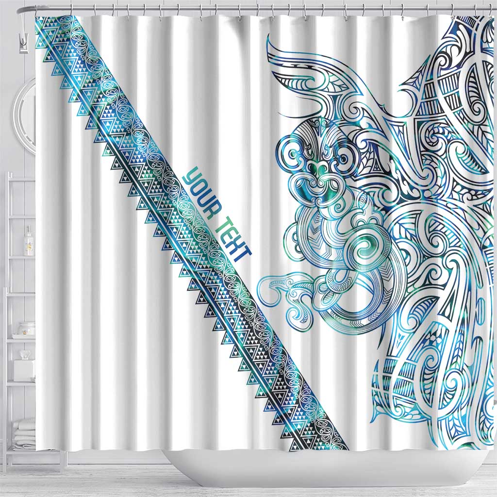 Kahui Whetu Paua shell Kowhaiwhai Taniko Personalised Shower Curtain Taniwha Maori Tribal Style LT9 - Polynesian Pride
