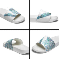 Kahui Whetu Paua shell Kowhaiwhai Taniko Personalised Slide Sandals Taniwha Maori Tribal Style
