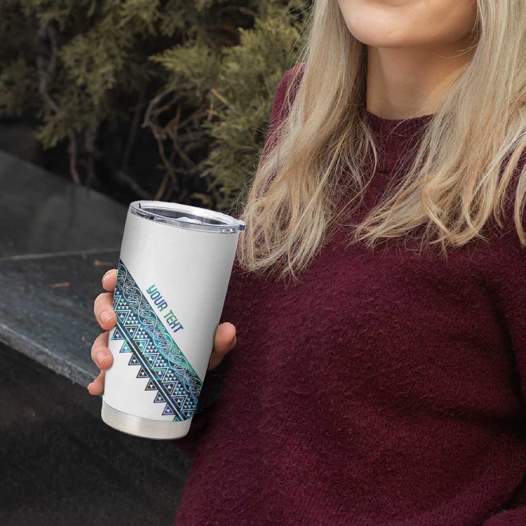Kahui Whetu Paua shell Kowhaiwhai Taniko Personalised Tumbler Cup Taniwha Maori Tribal Style LT9 - Polynesian Pride